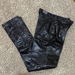 Roughrider Black faux leather Snakeskin Boot Cut Jeans